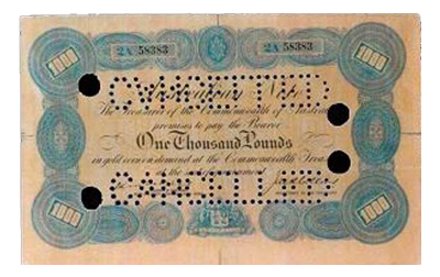 Редкая австралийская банкнота 1924 года